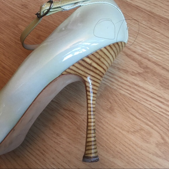 Giuseppe Zanotti 105mm Sand/green Peep Toe Heels - Picture 6 of 7